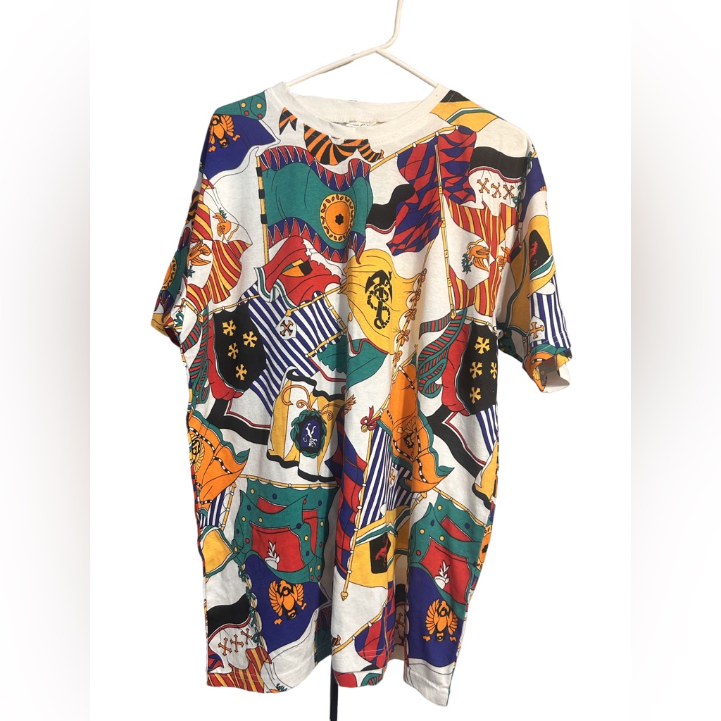 Vintage Flags & Crest Emblems T-Shirt By Design Circle Os Made In Usa